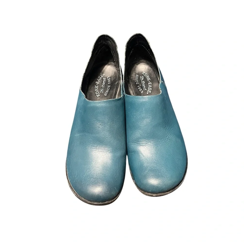Kork-ease Blue Leather Slip-On Loafers